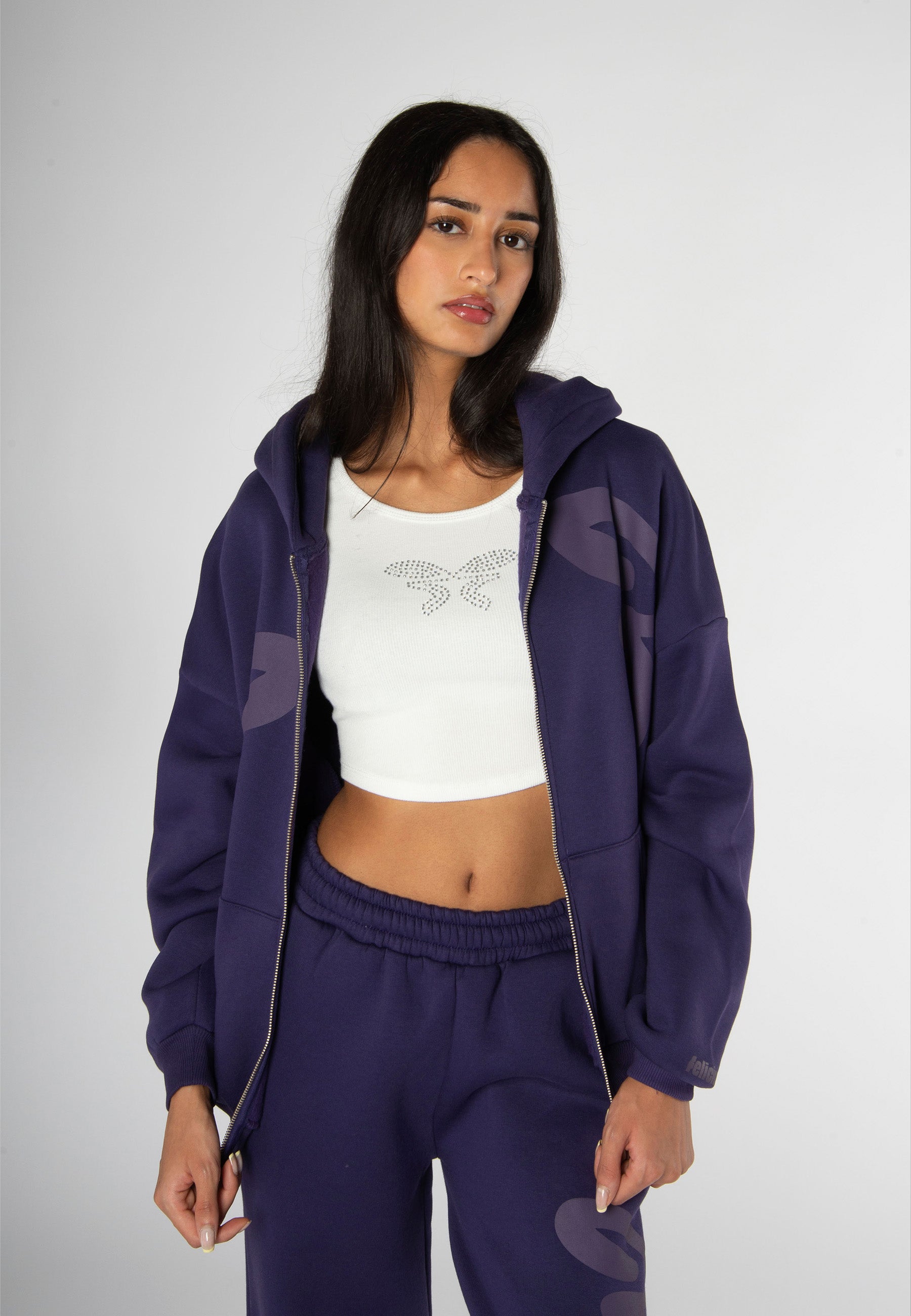 Sweatjacket Butterfly Purple