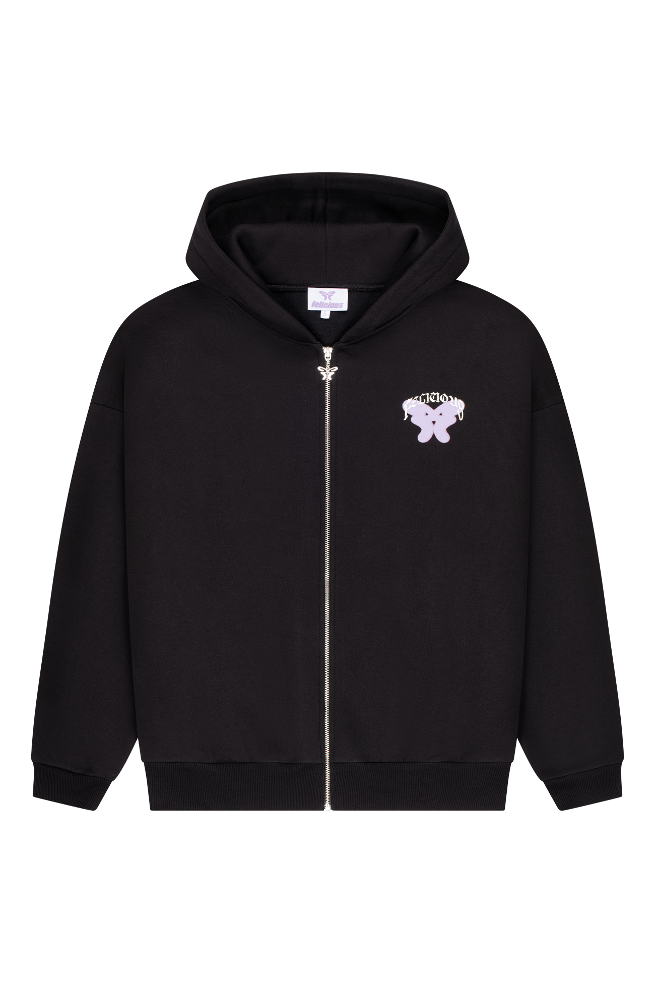 Zip Hoodie Lucky Girl Black