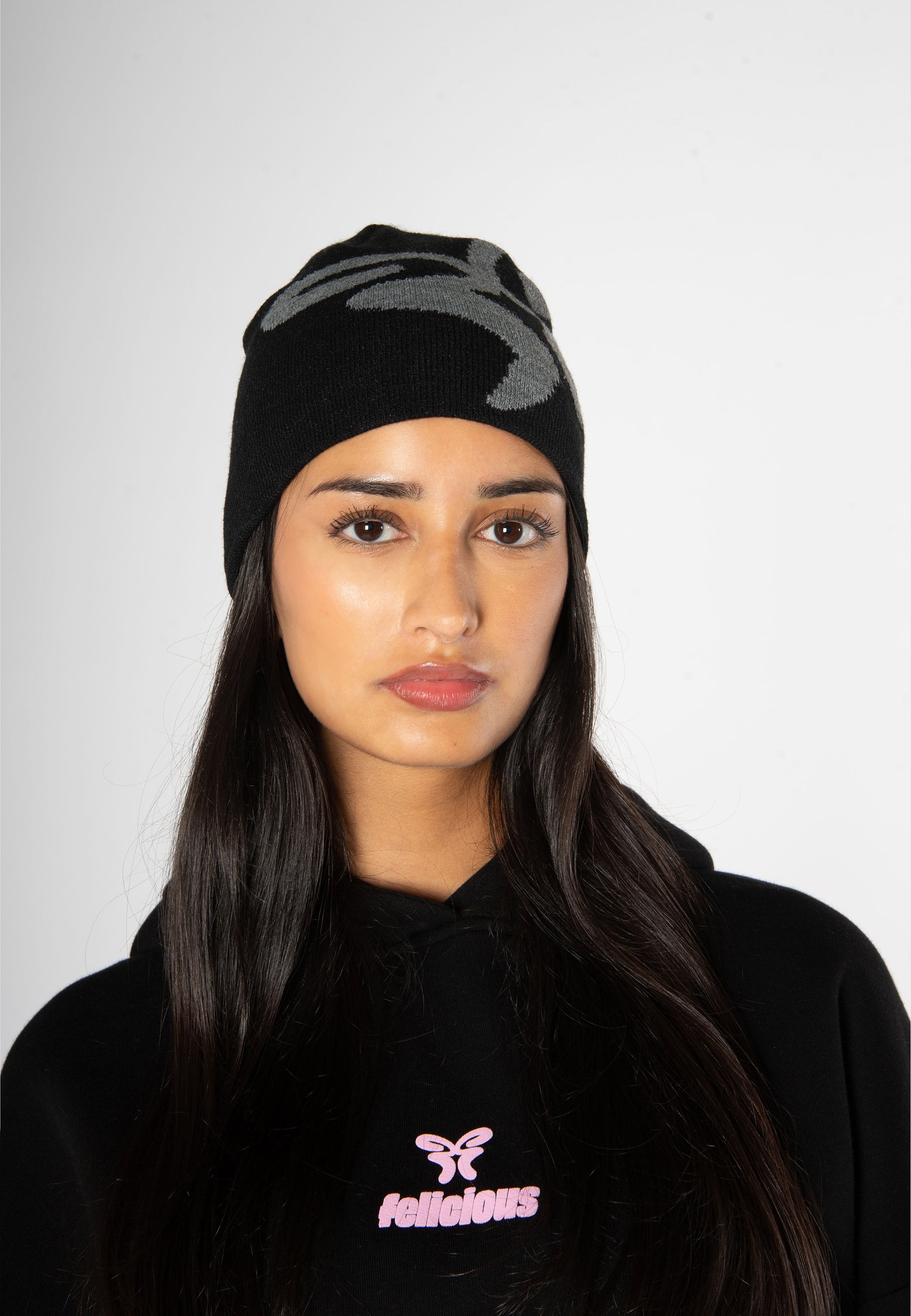 Butterfly Beanie Black