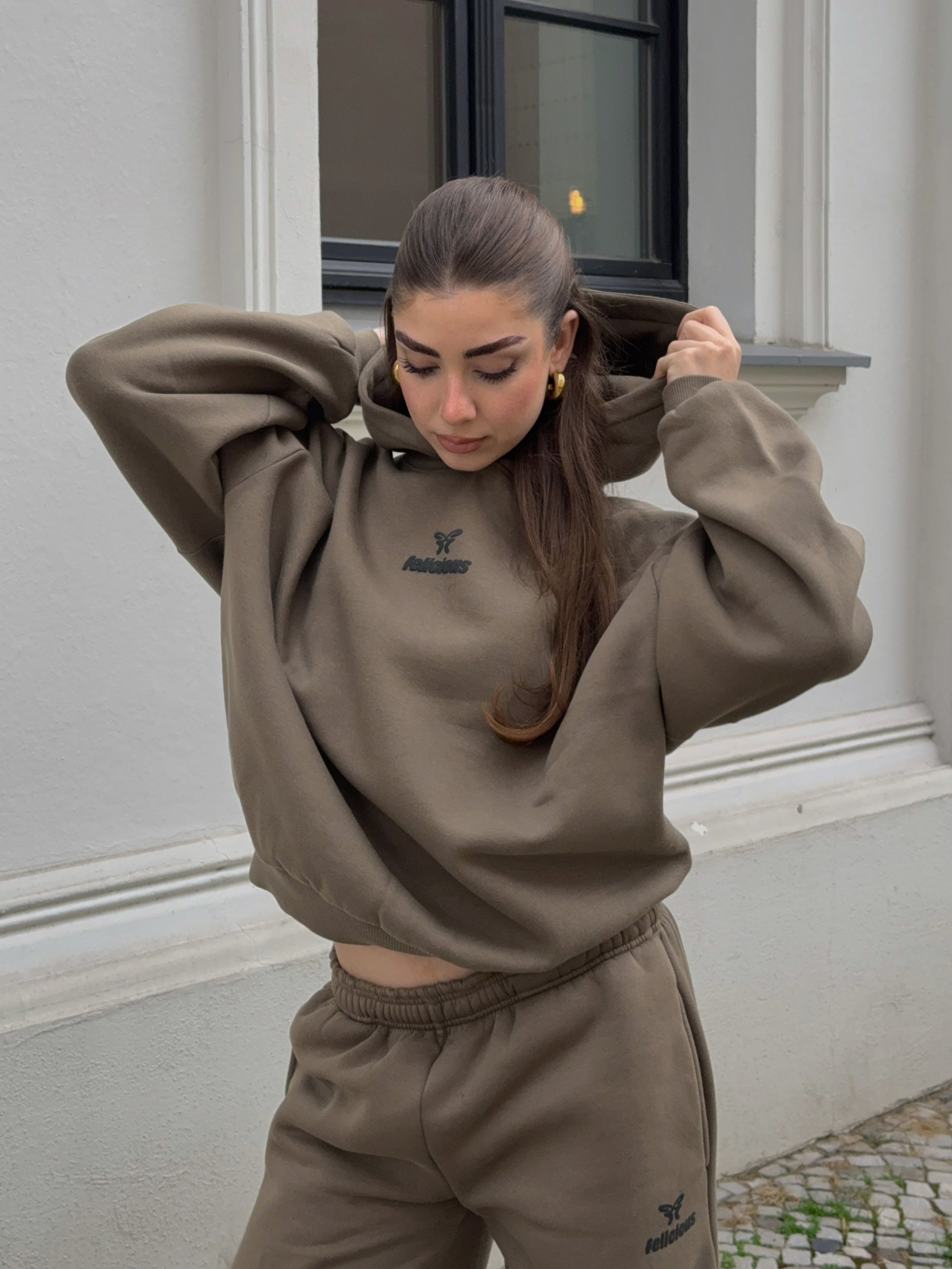 Basic Logo Hoodie Dusky Green