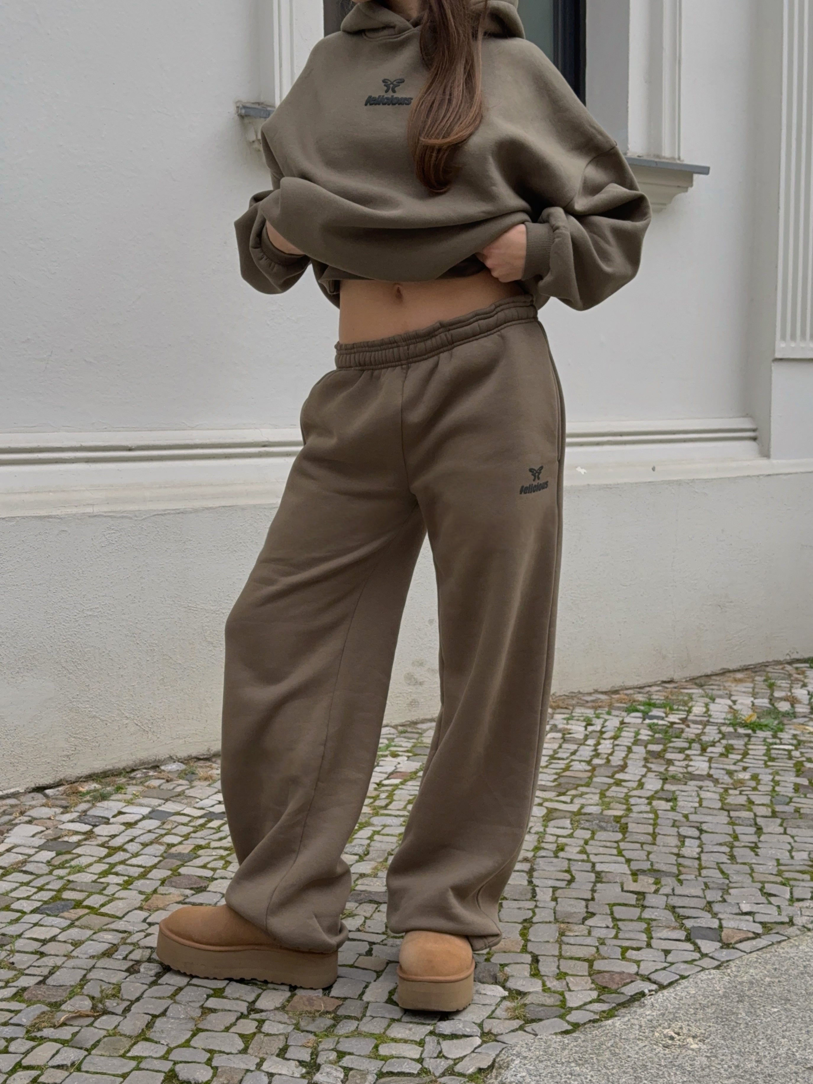 Basic Logo Sweatpants Dusky Green