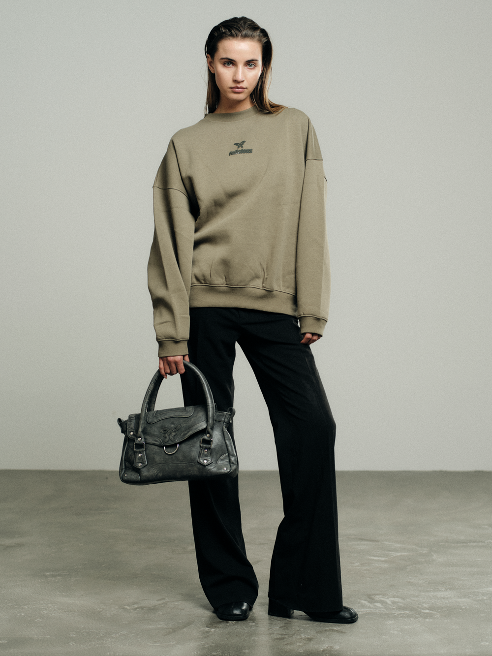 Mini Vintage Bag Vegan Leather Grey