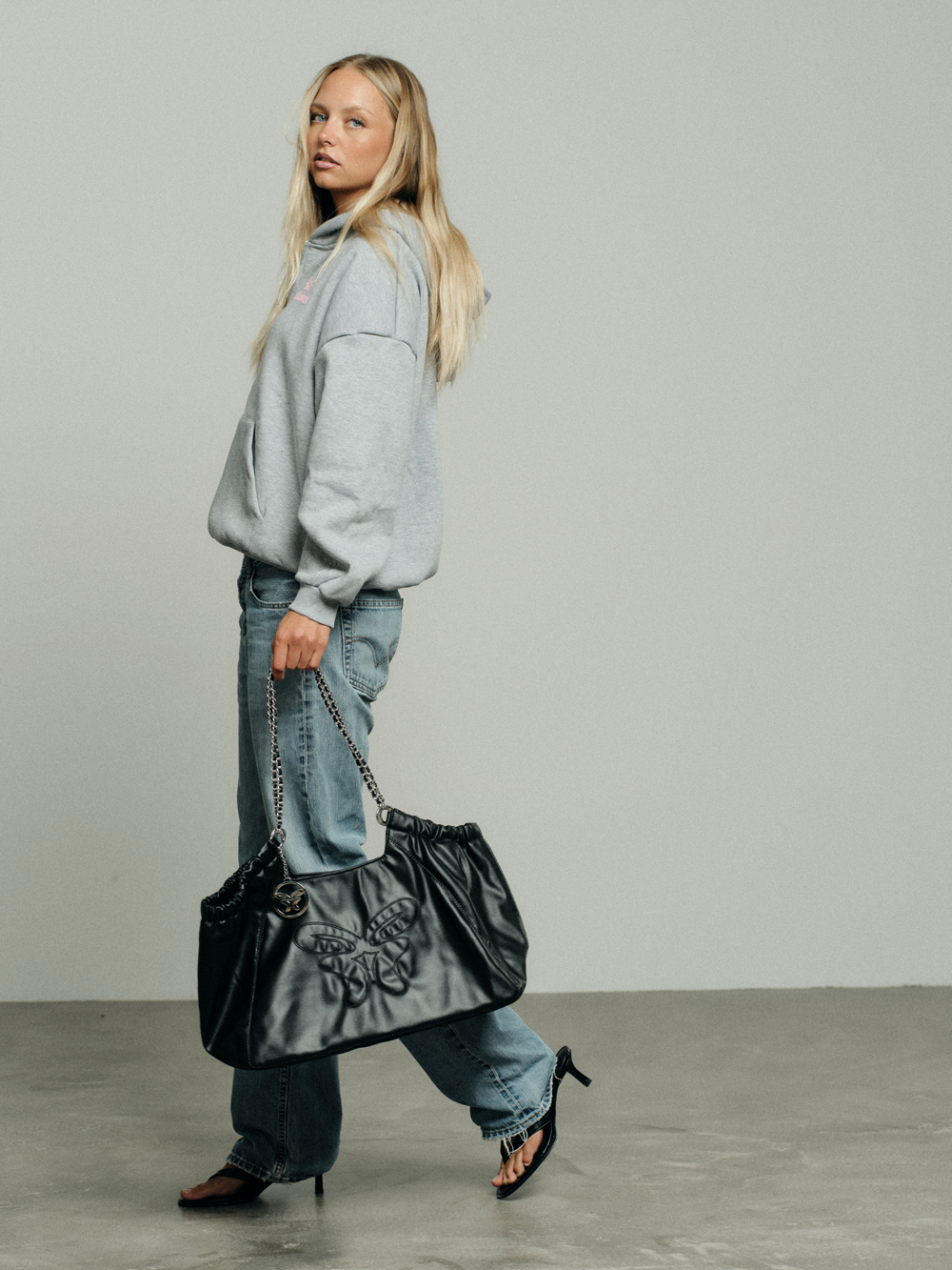 Shopper Bag Vegan Leather Black