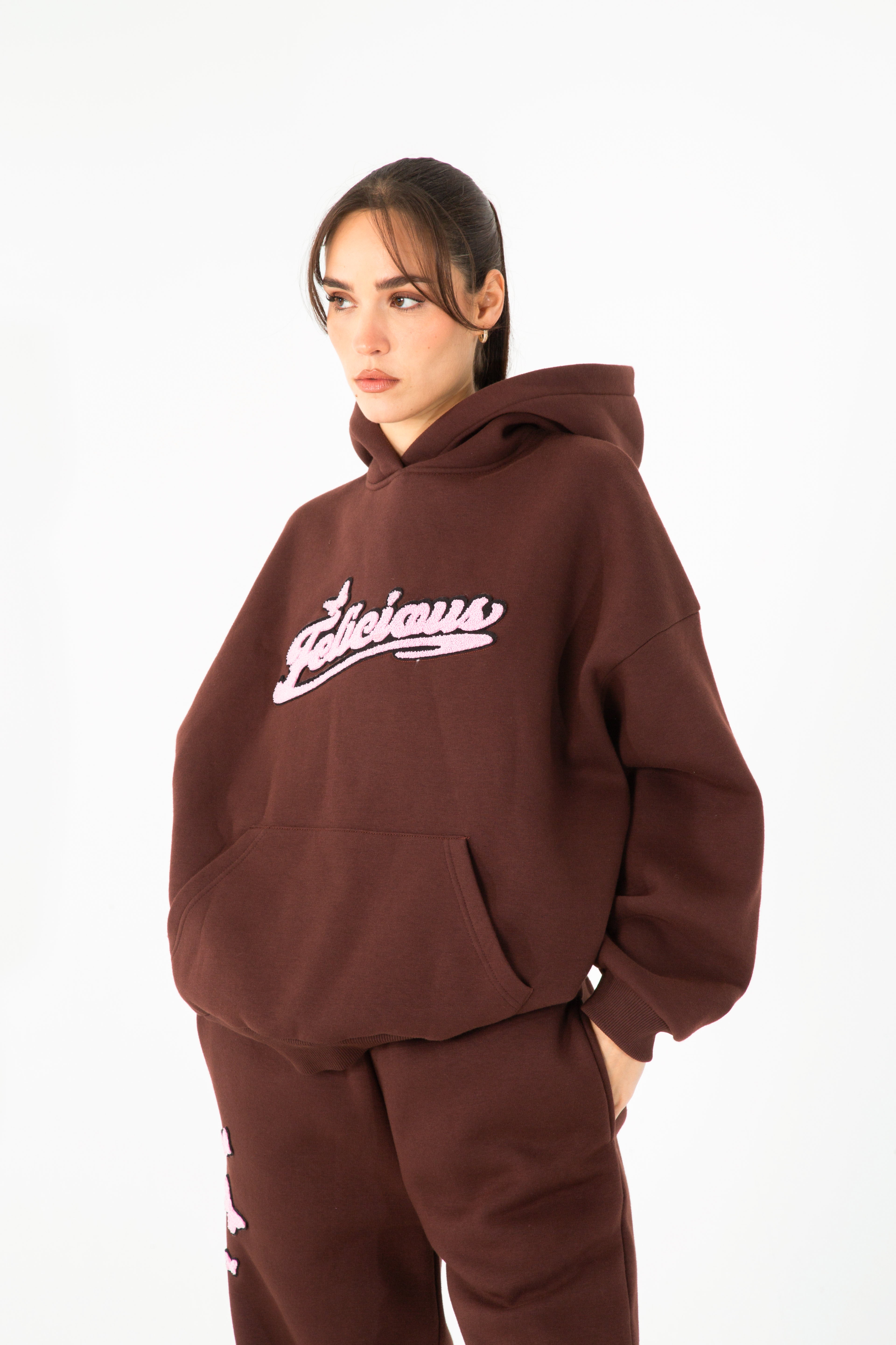 Felicious Towel Hoodie Chocolate