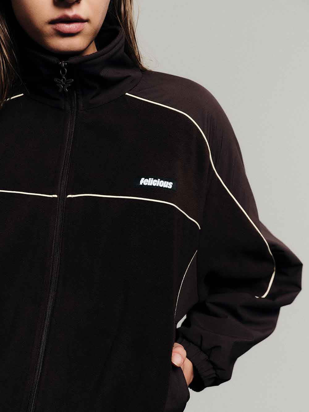 Felicious Active Fleece Windbreaker Chocolate