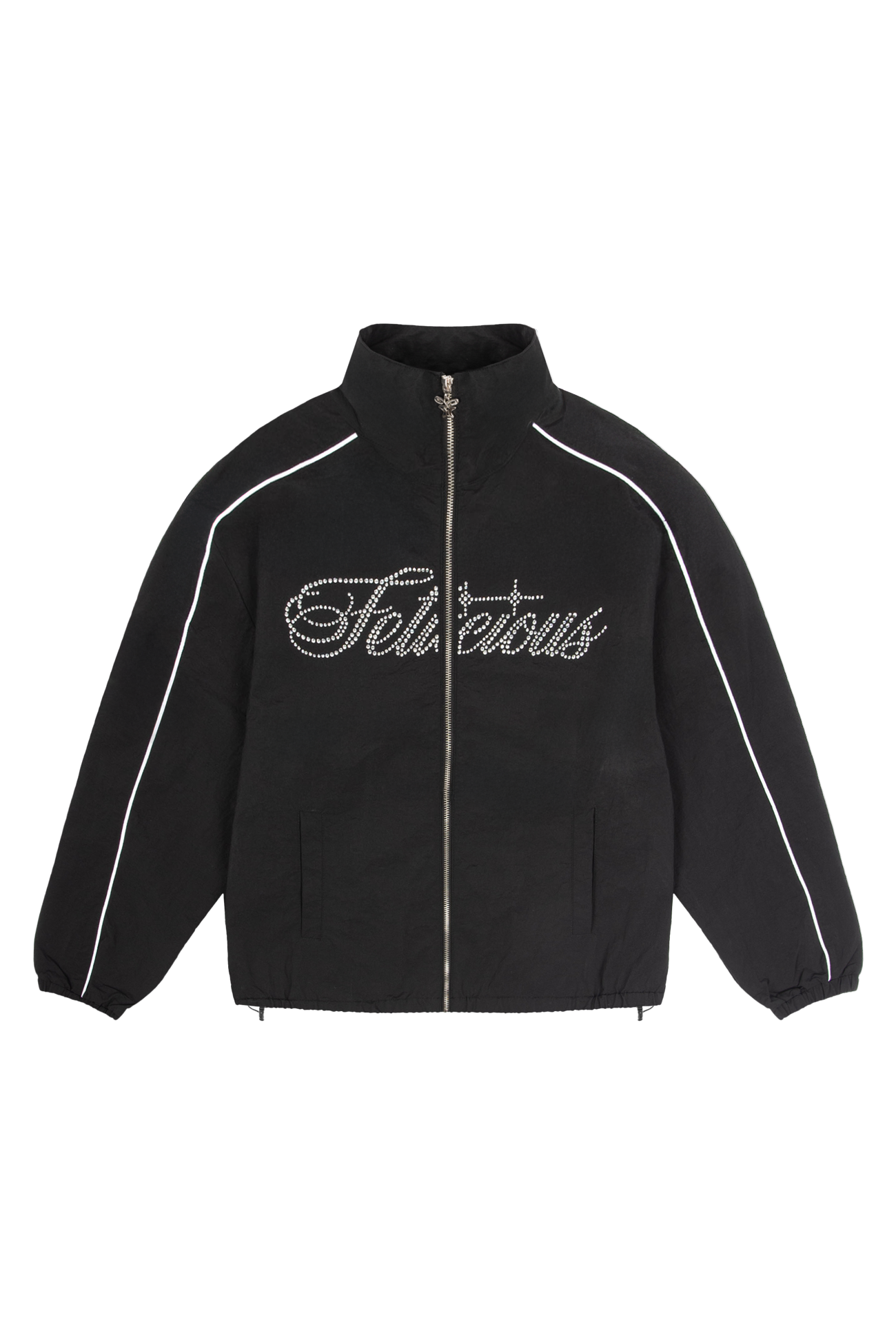 Track Jacket Rhinestones Black