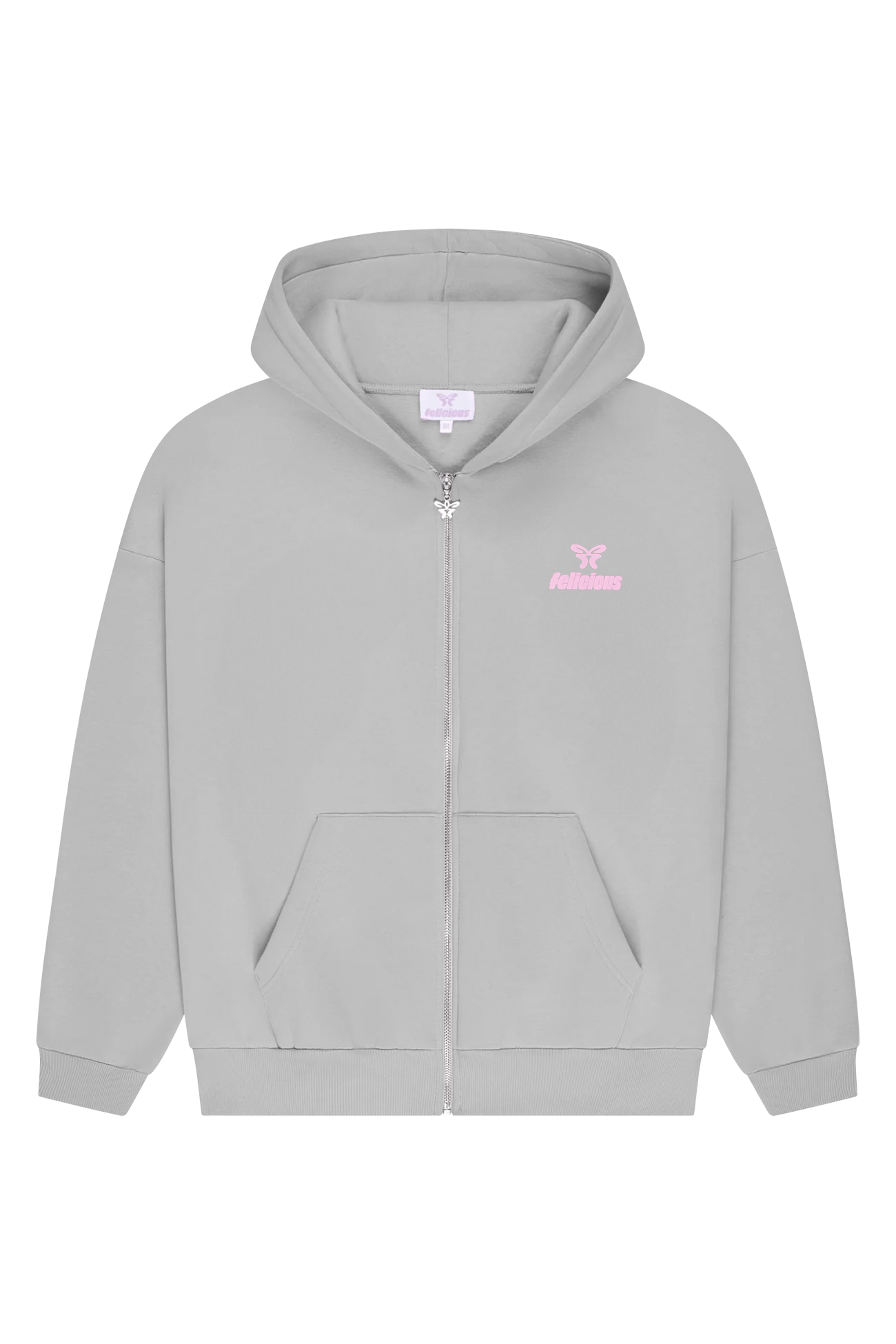 Basic Logo ZIP-Hoodie Concrete