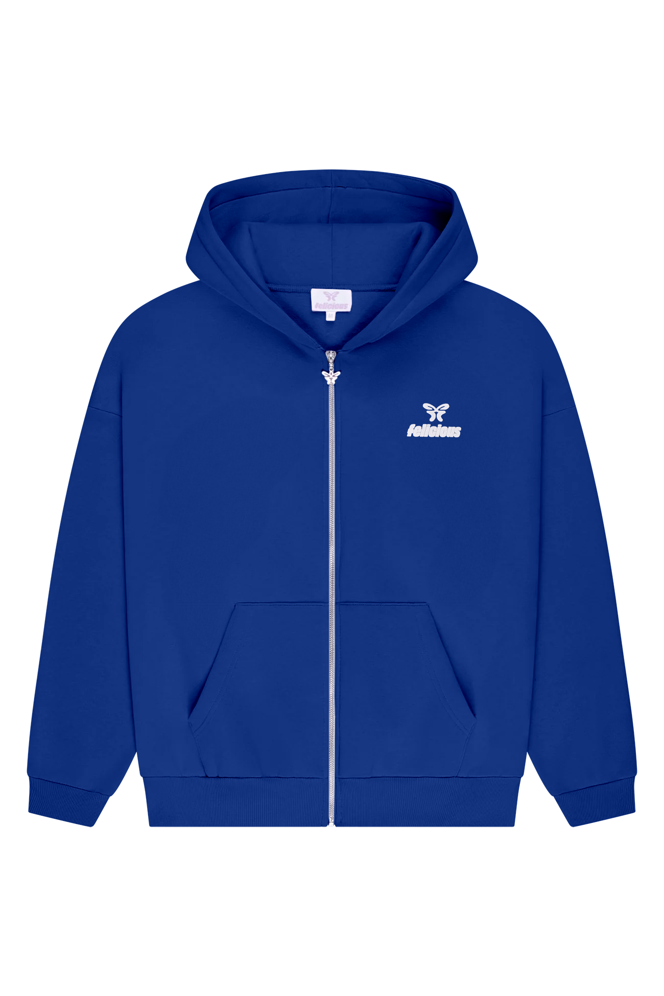 Basic Logo ZIP-Hoodie Electric Blue