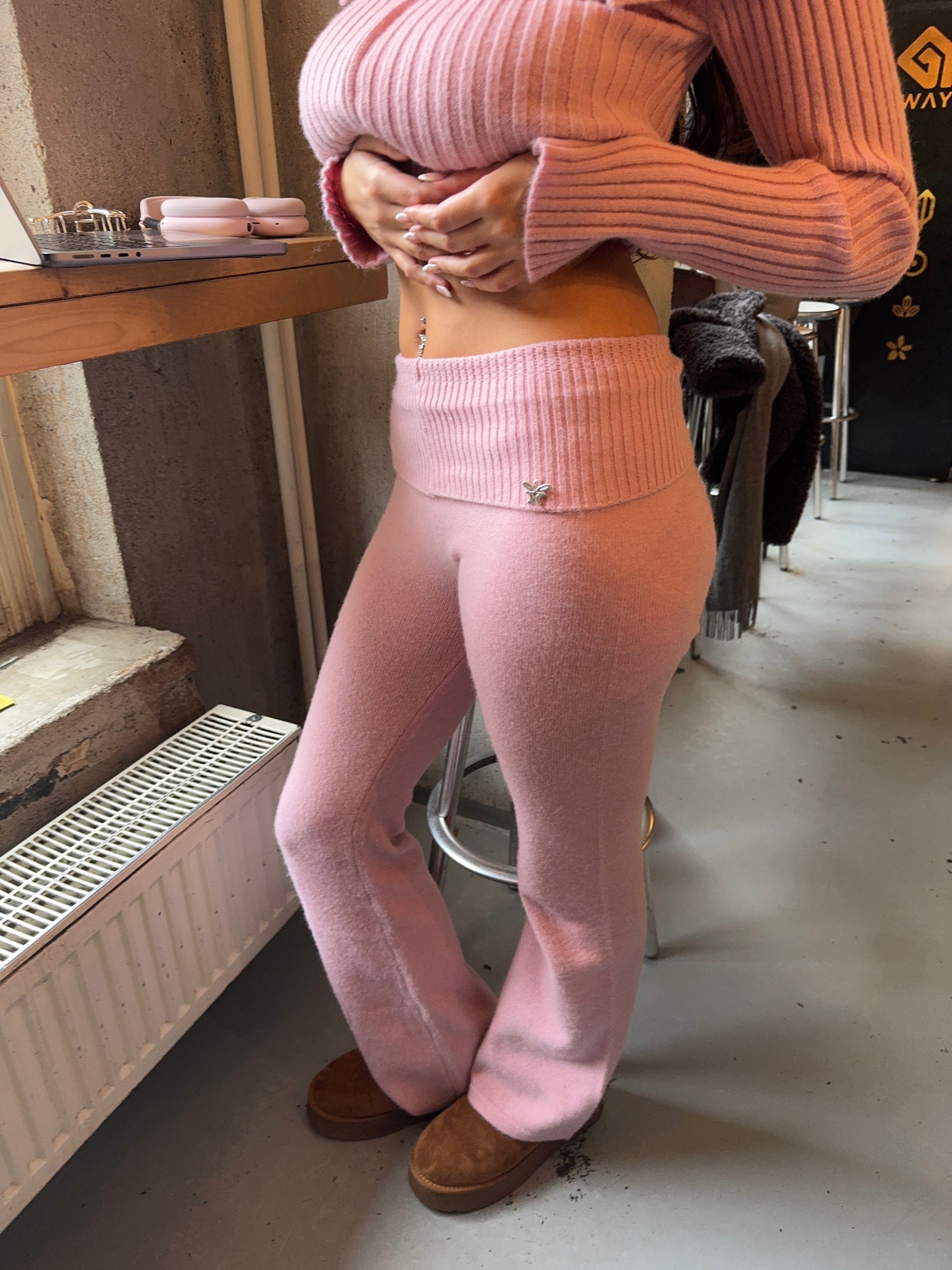 Knit Pants Pink