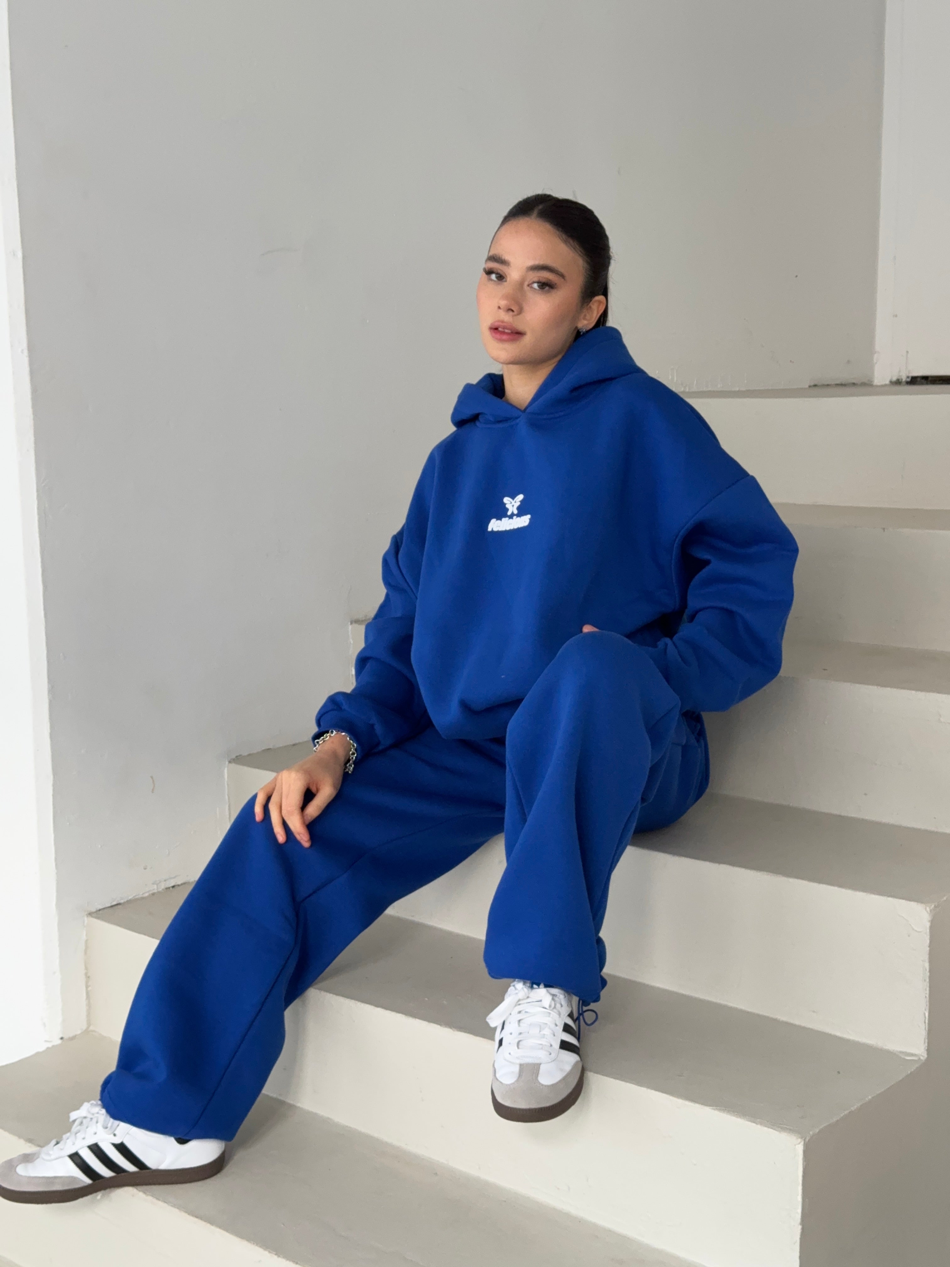 Basic Logo Hoodie Electric Blue