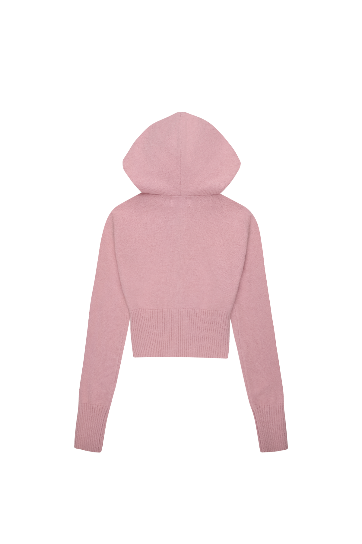 Knit Zip Hoodie Pink