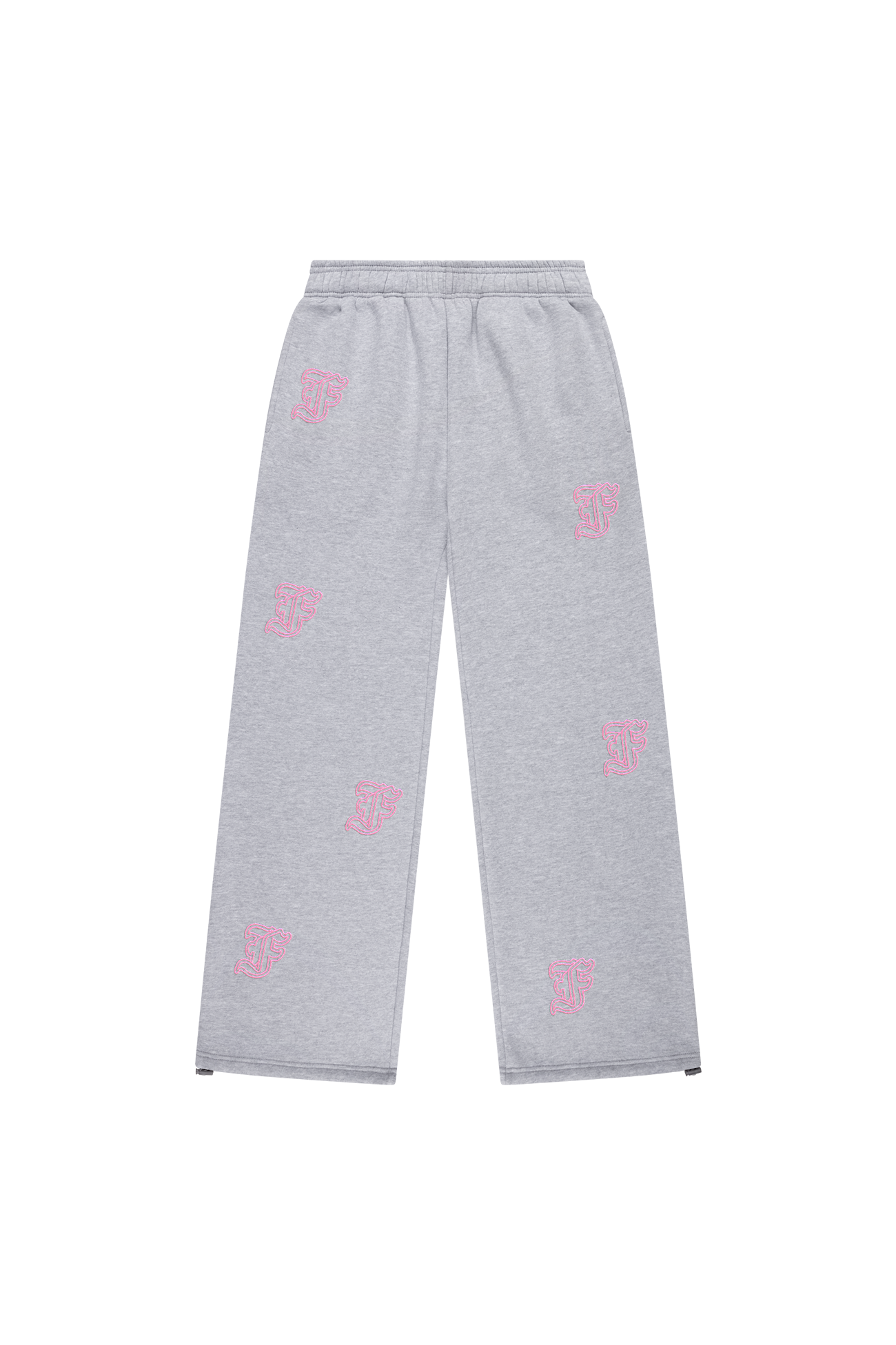 Initial All-Over Sweatpants Light Grey Melange