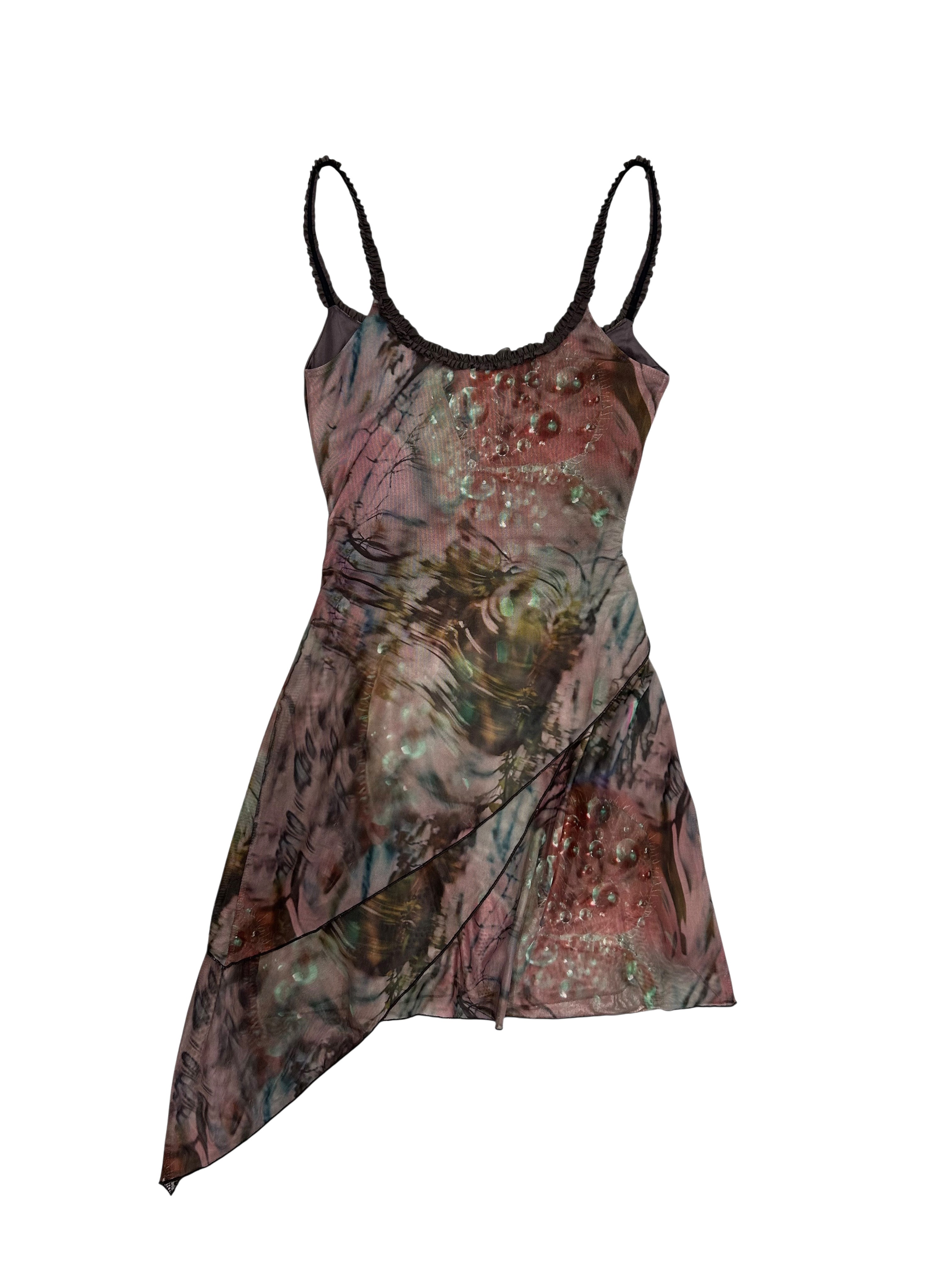 Asymmetric Mesh Dress