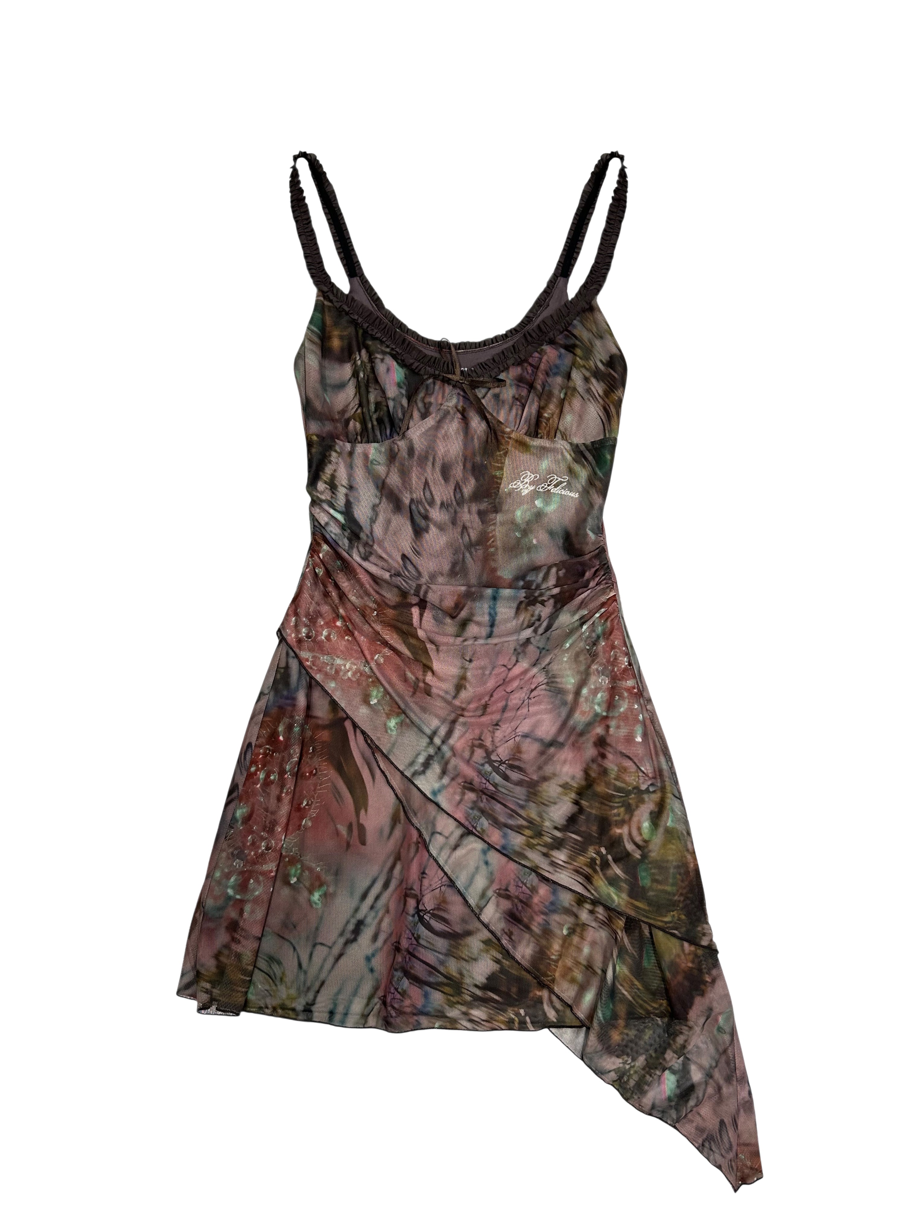 Asymmetric Mesh Dress
