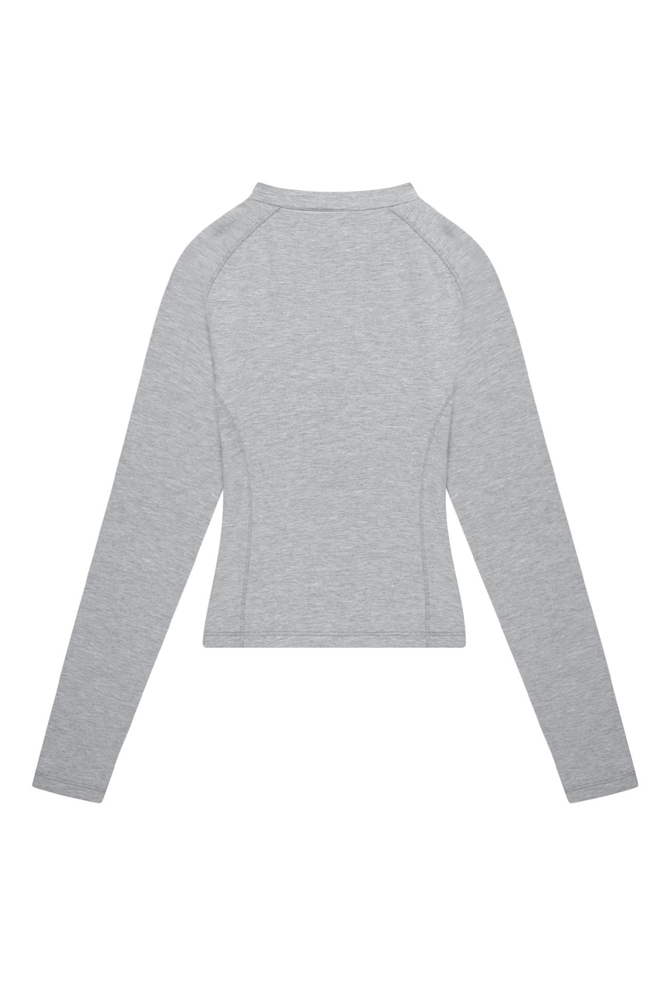 Racer Half-Zip Logo Longsleeve Light Grey