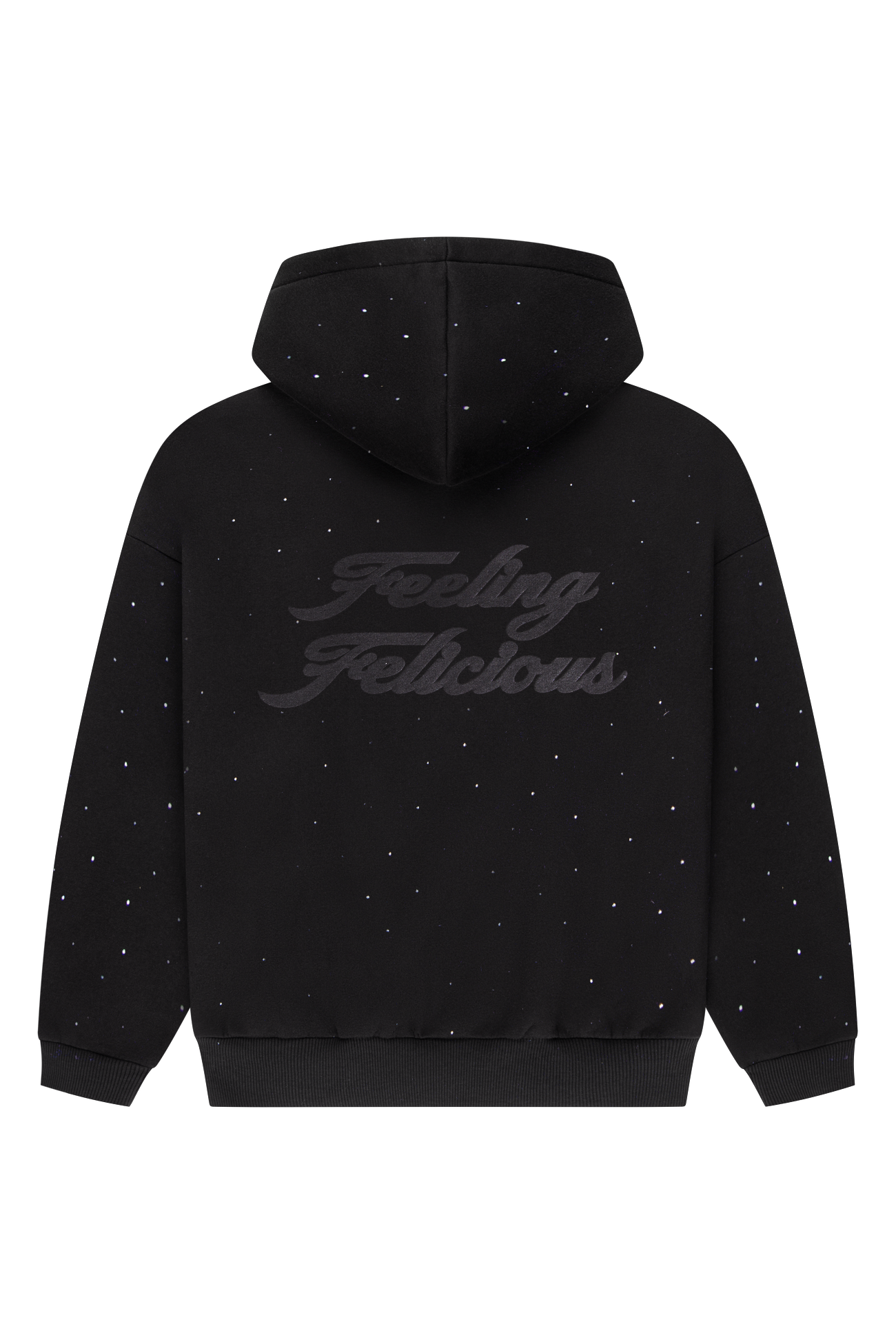 Feeling Felicious Rhinestones Hoodie Black