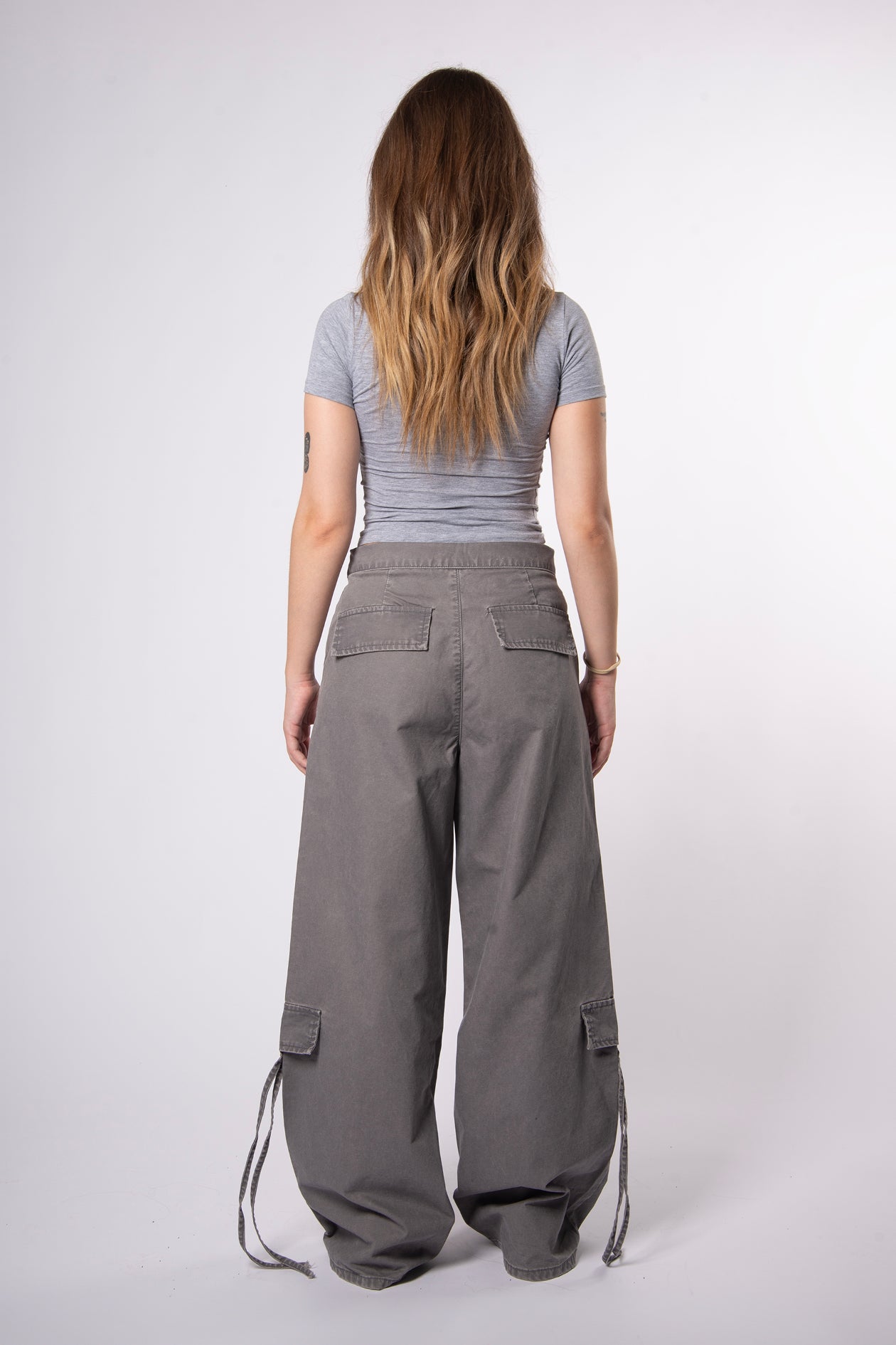 Cotton Cargo Pants Grey