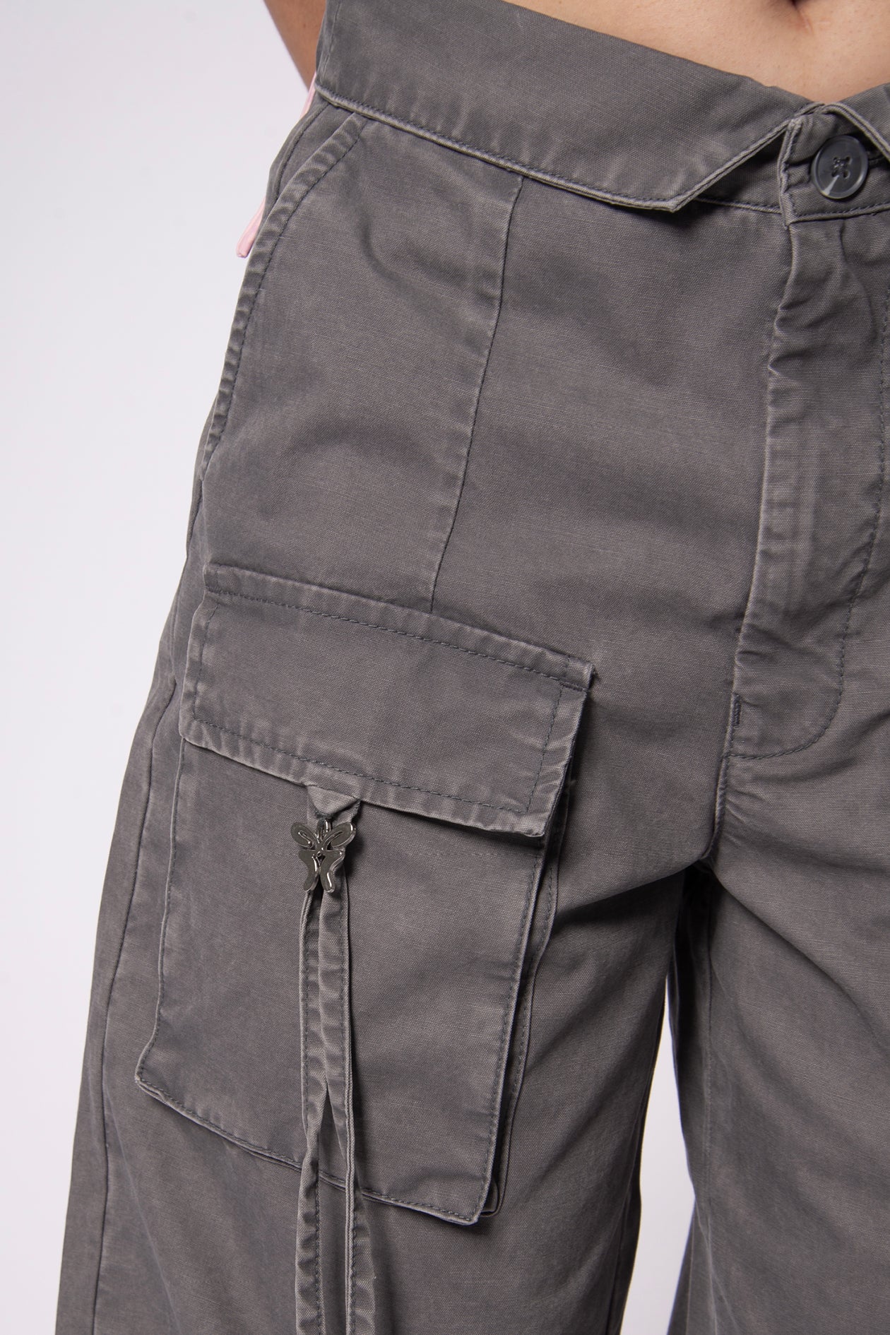 Cotton Cargo Pants Grey