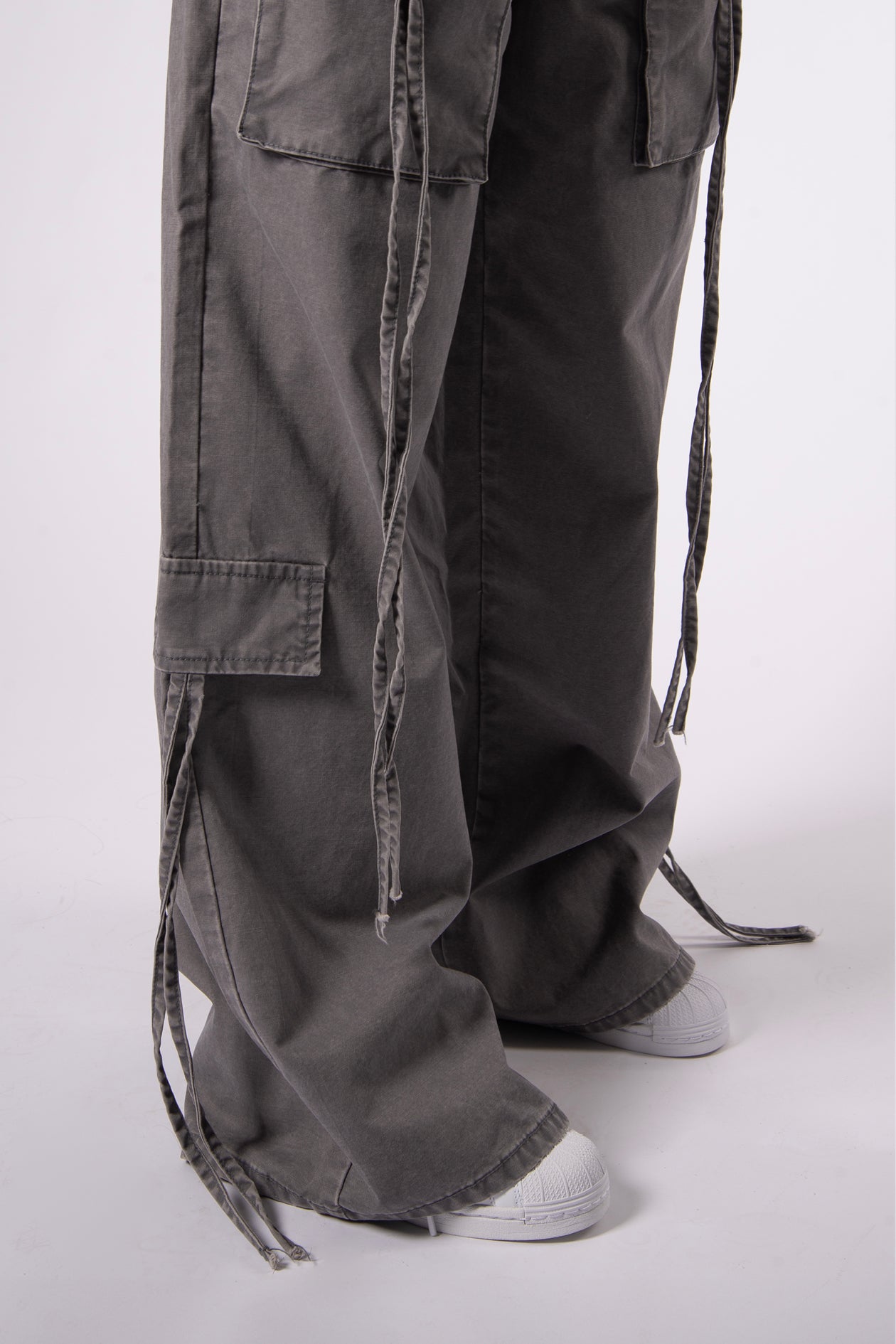 Cotton Cargo Pants Grey