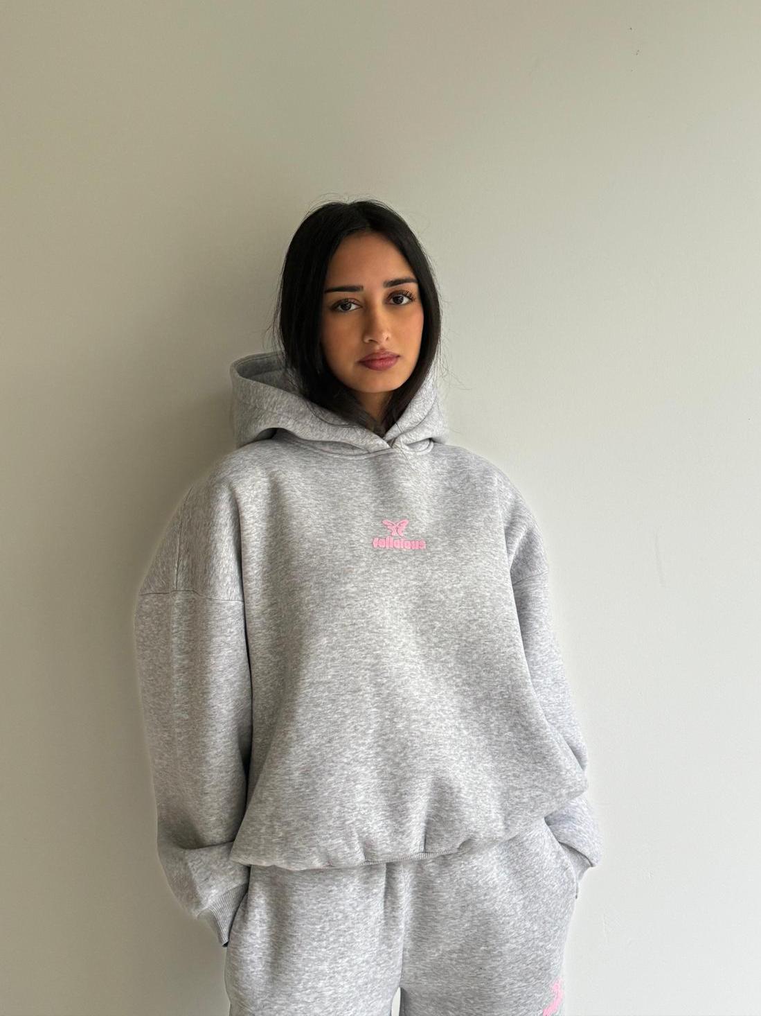 NEW Basic Logo Hoodie Light Grey