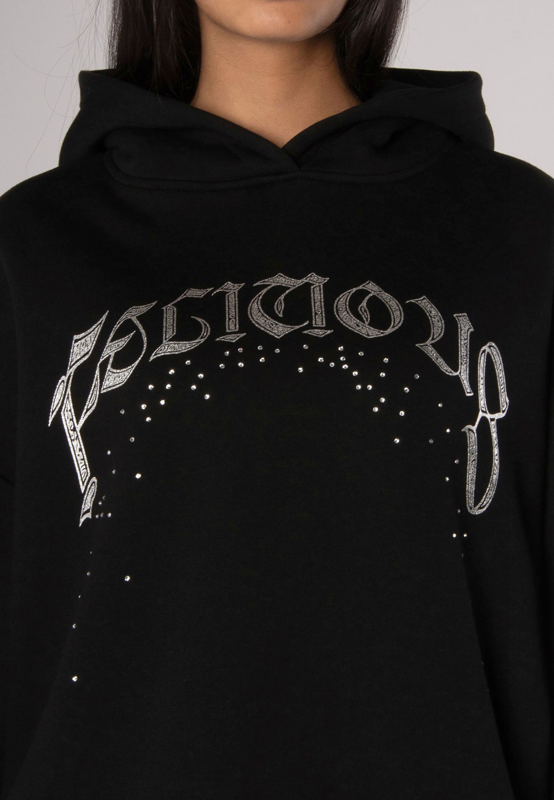 Hoodie Rhinestones Black