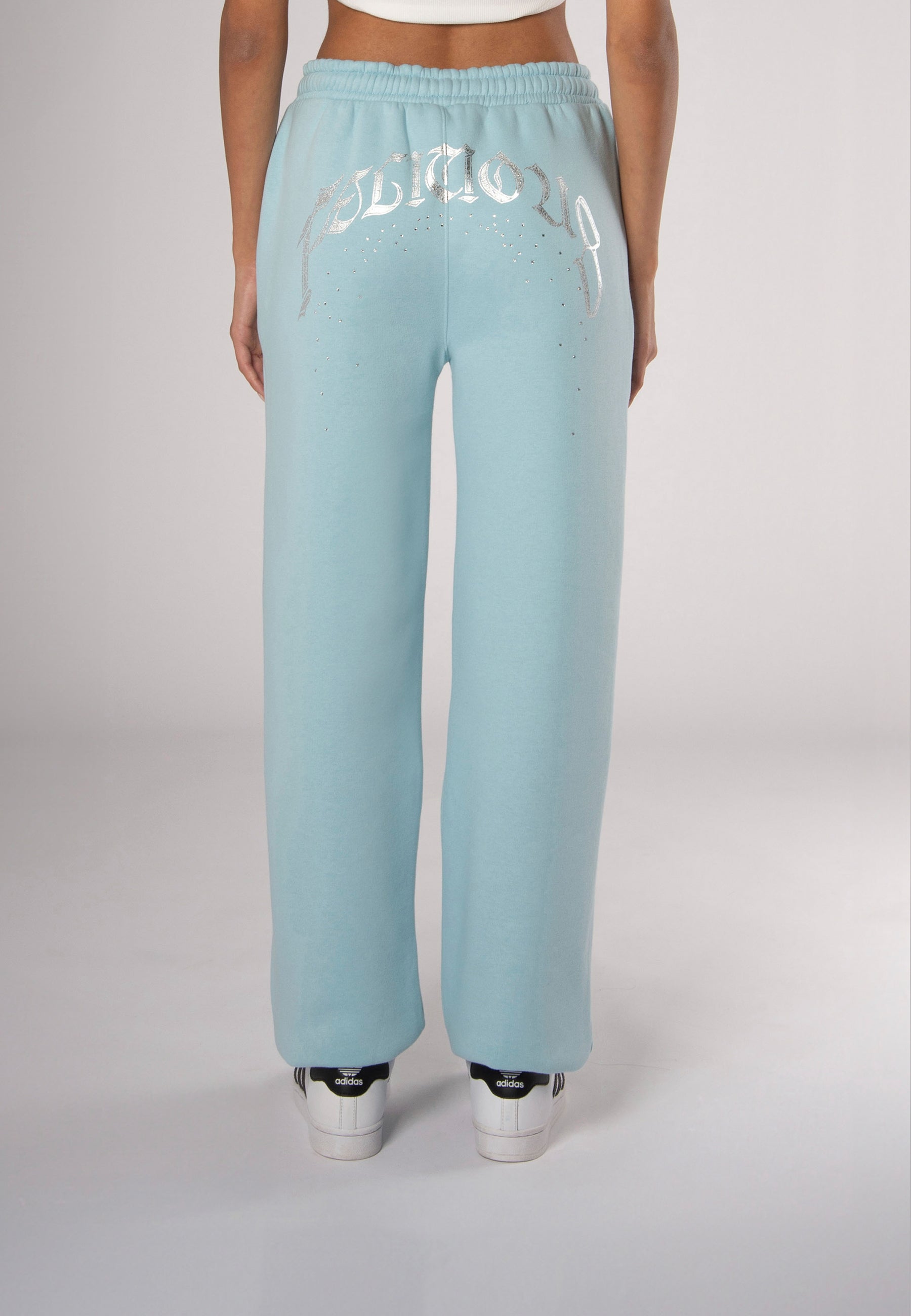 Sweatpants Rhinestones Light Blue