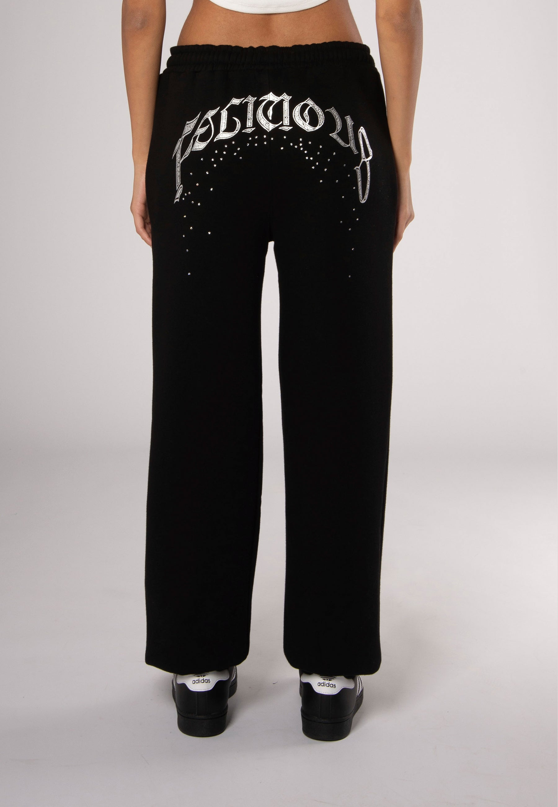 Sweatpants Rhinestones Black