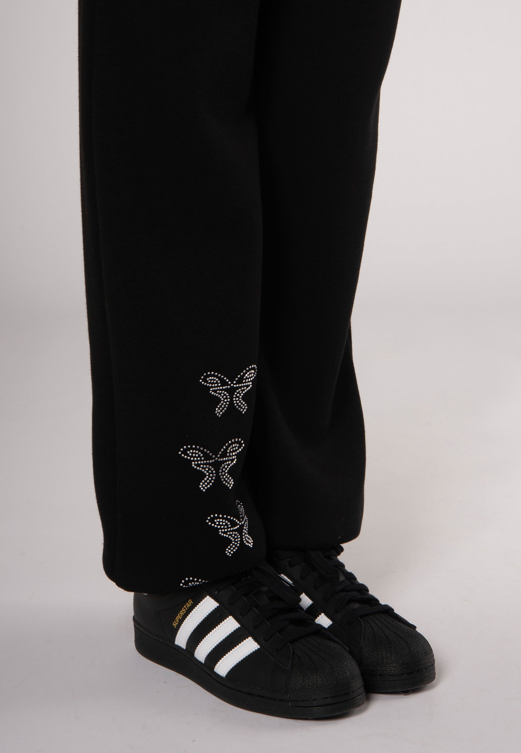 Sweatpants Rhinestones Black