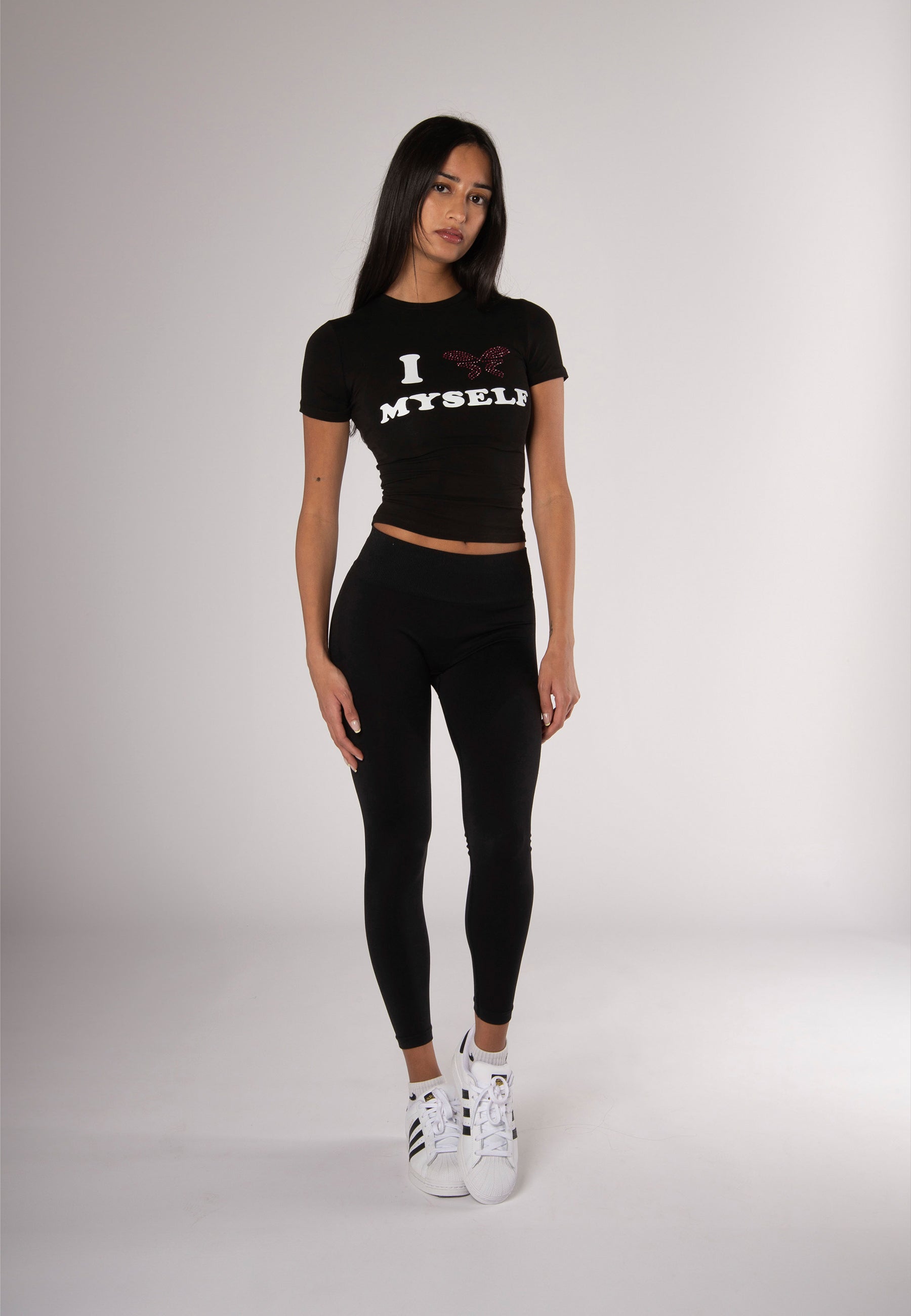 Love Myself Baby Tee Black