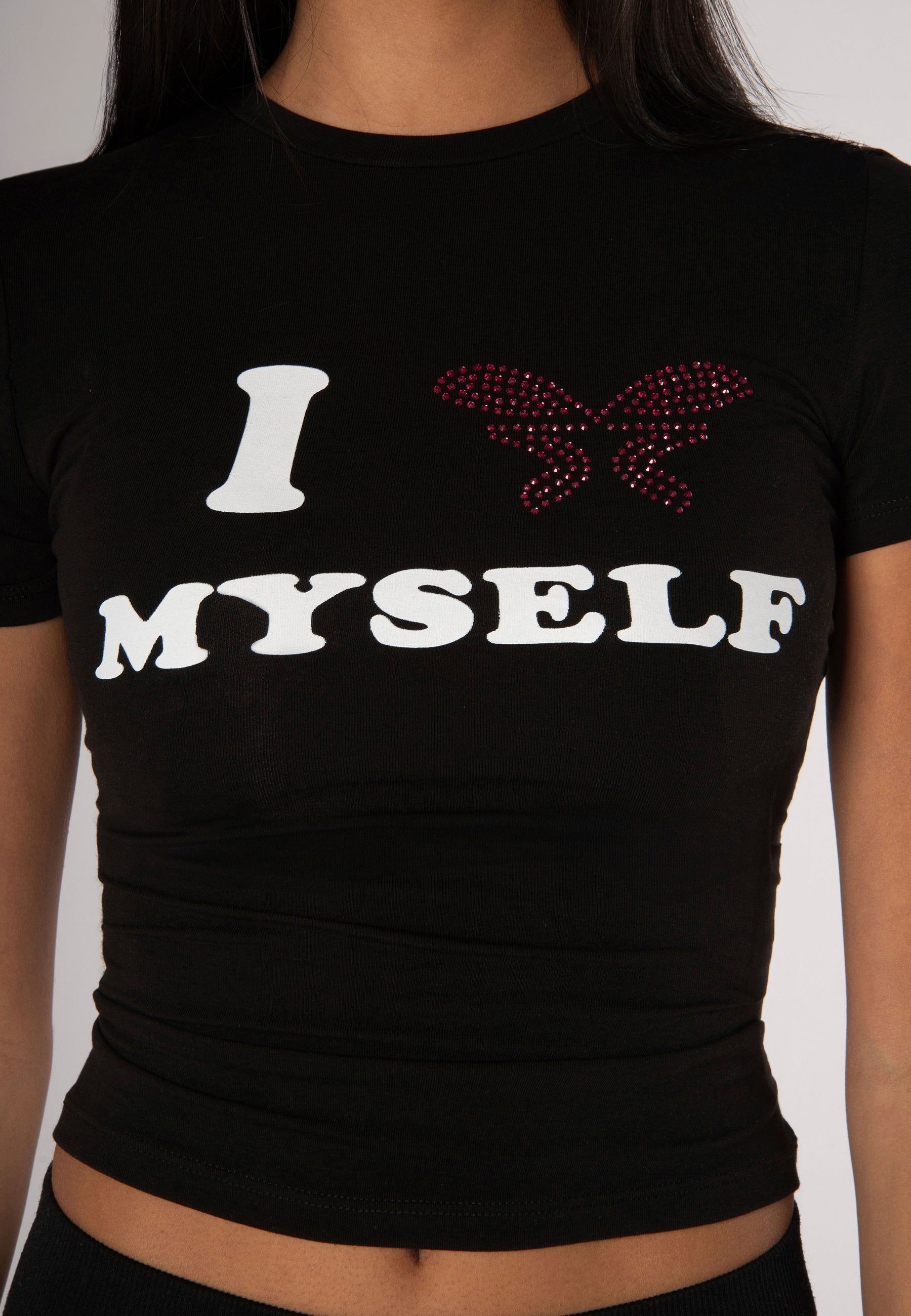 Love Myself Baby Tee Black