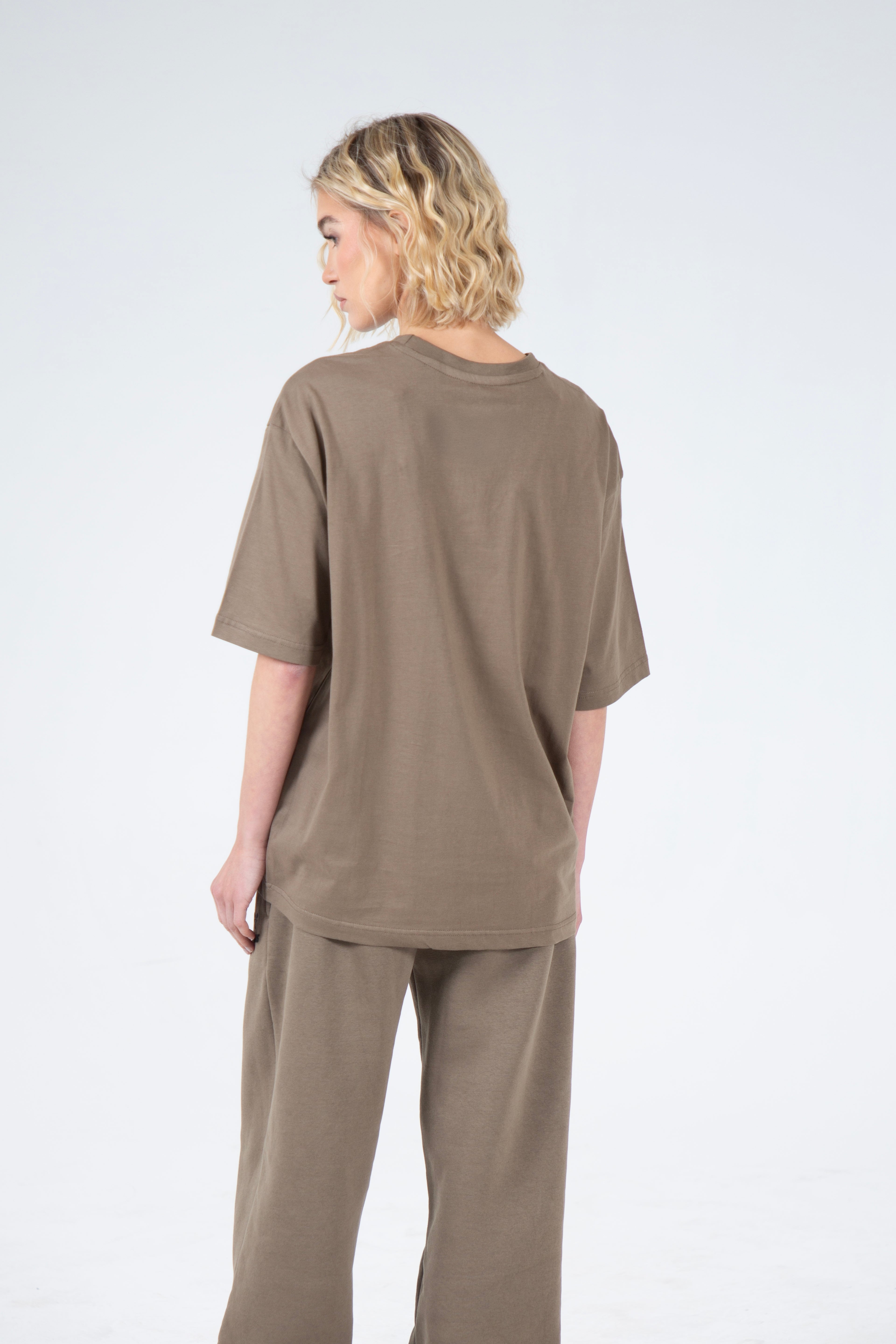 Basic Oversize Tee Dusky Green