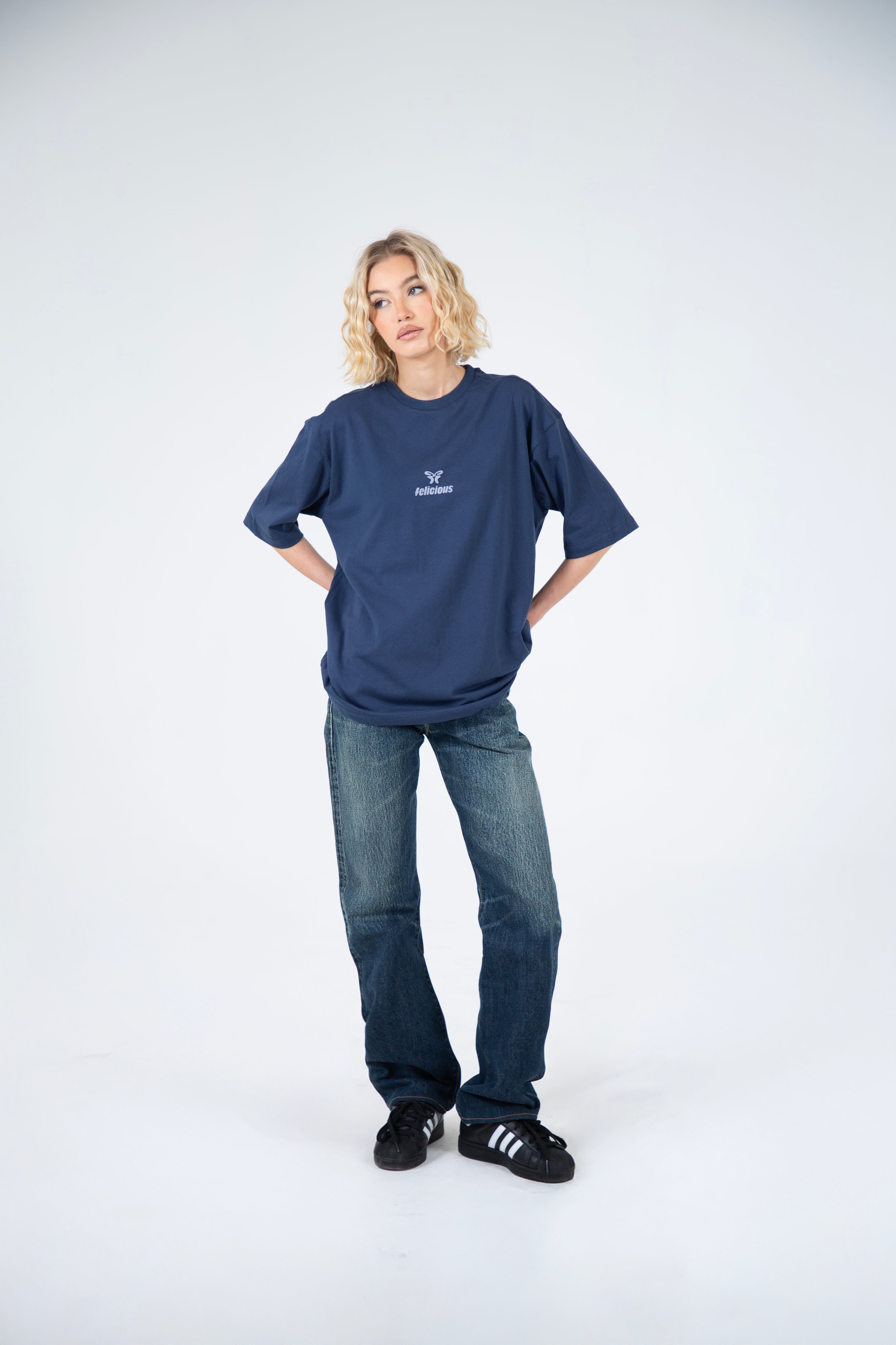 Basic Oversize Tee Stone Blue