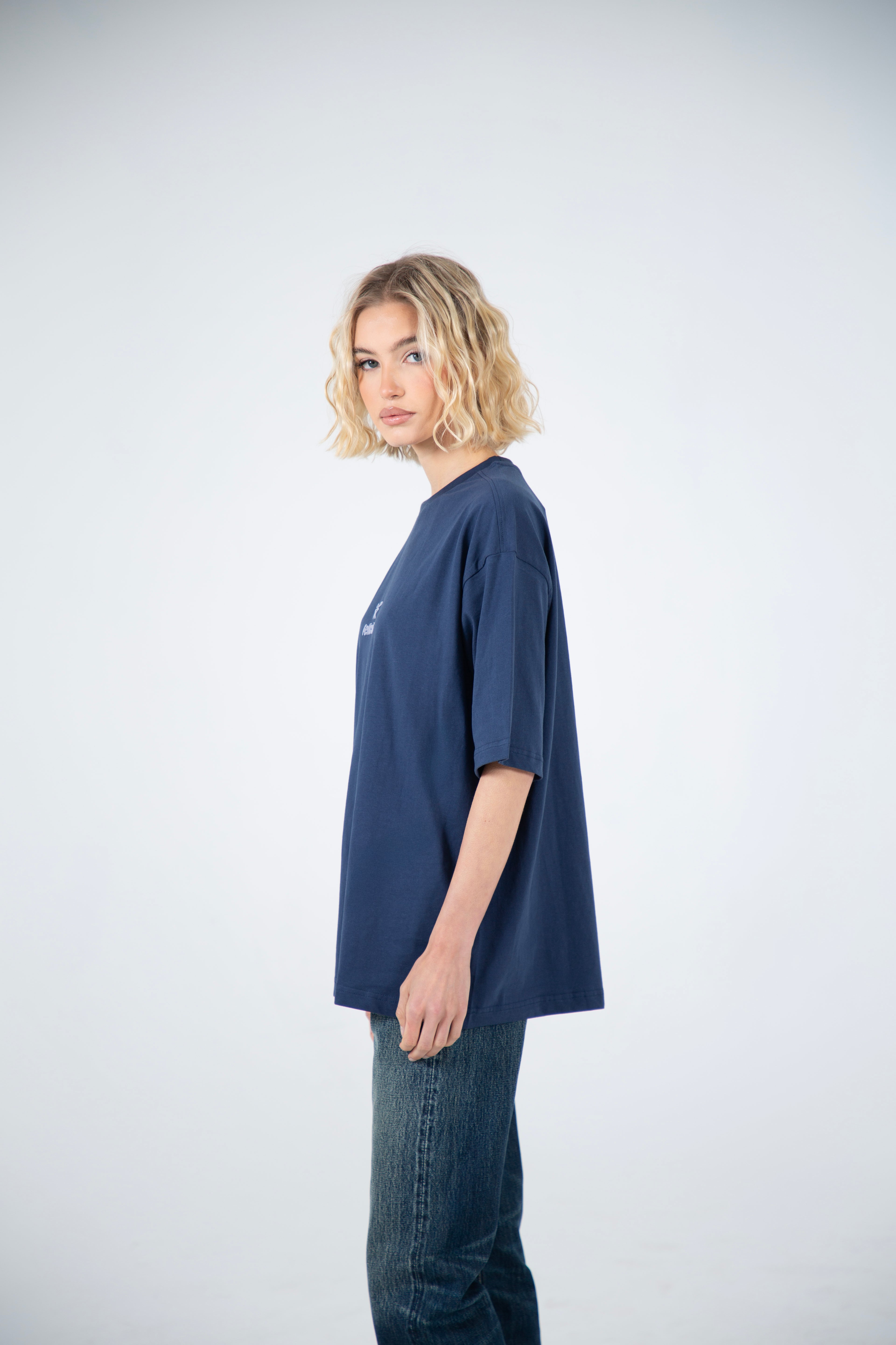 Basic Oversize Tee Stone Blue