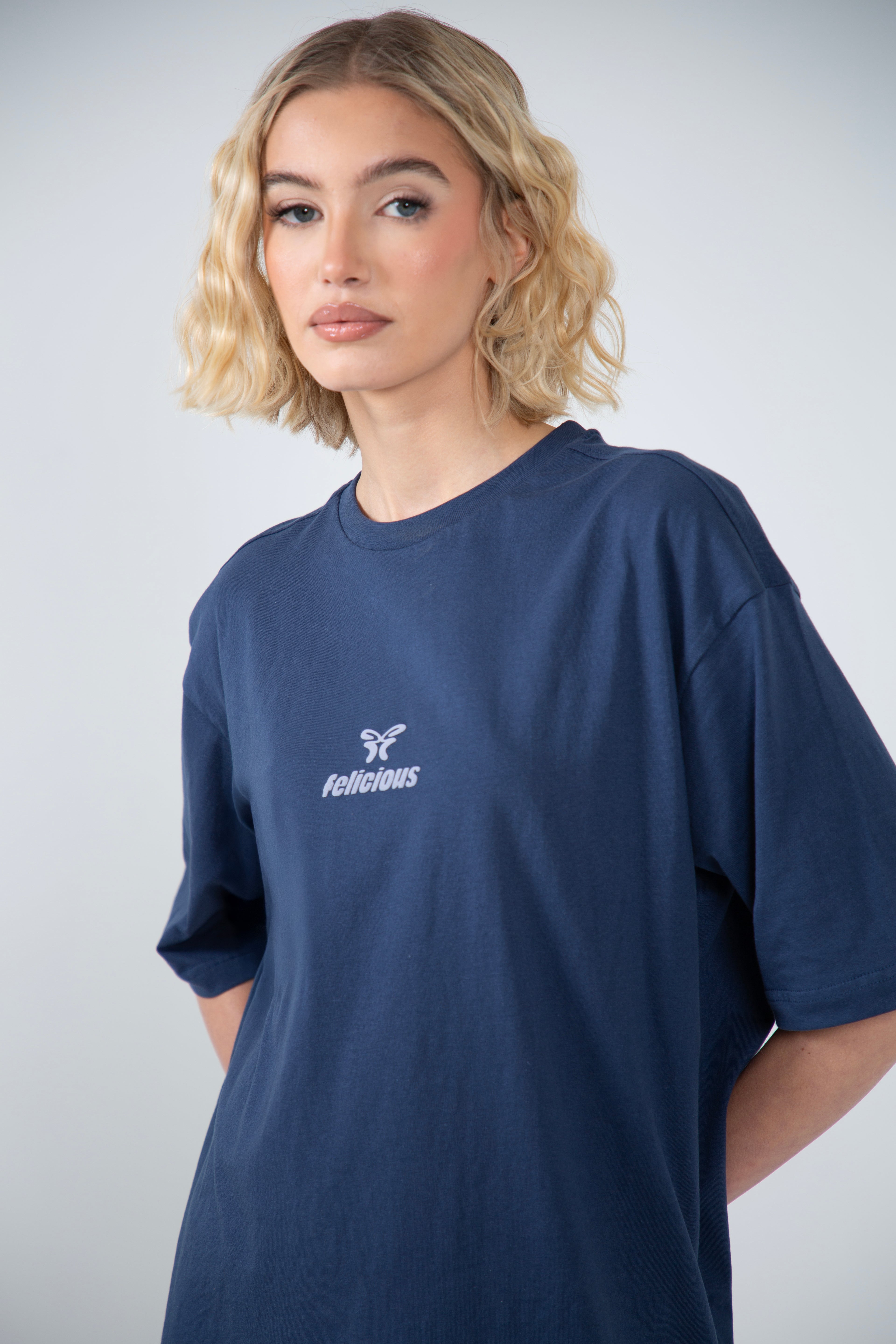 Basic Oversize Tee Stone Blue