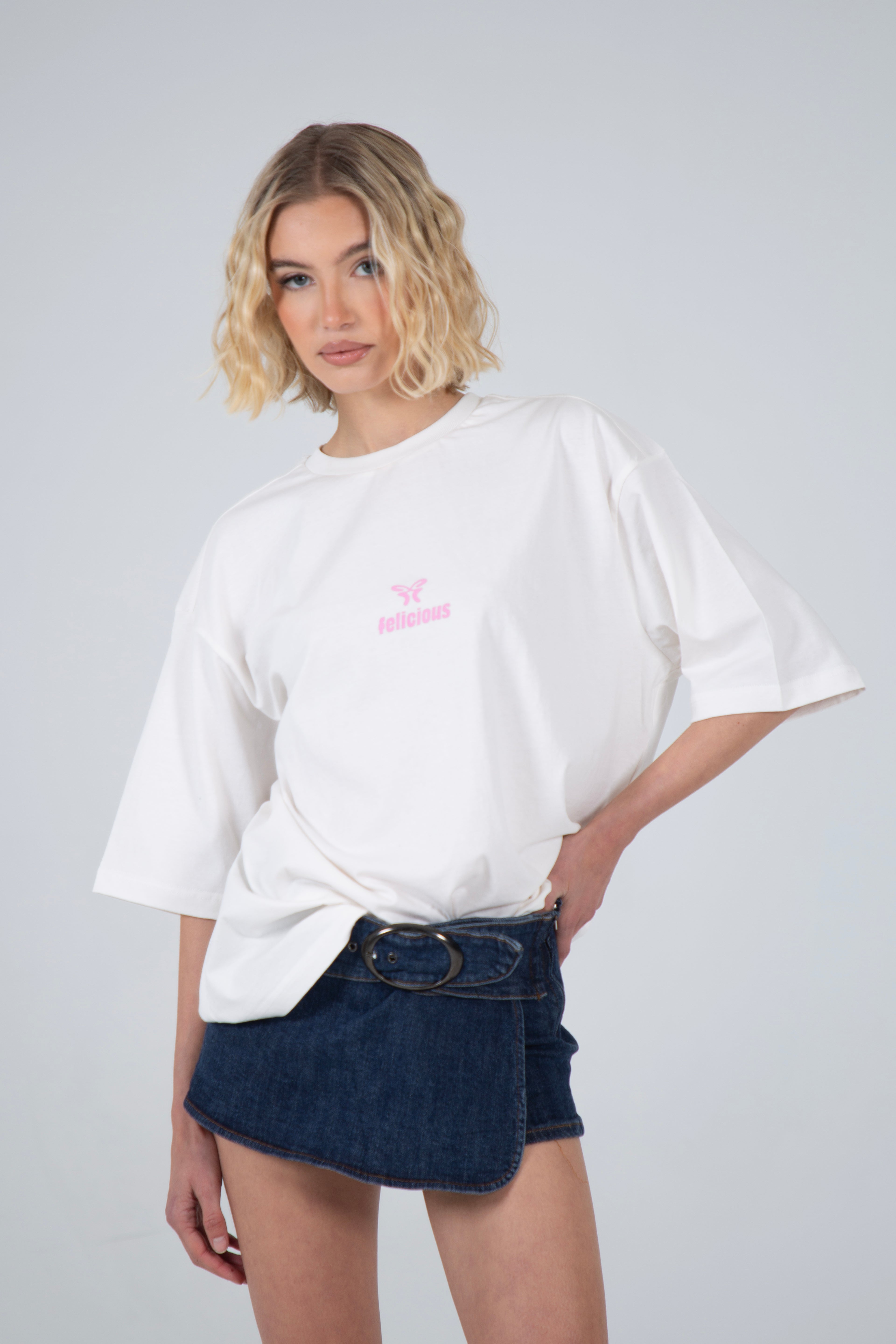 Basic Oversize Tee Creme